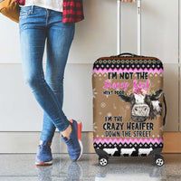 The Crazy Heifer Christmas Luggage Cover Xmas Holiday Patterns - Wonder Print Shop