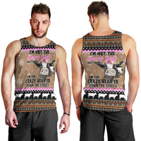 The Crazy Heifer Christmas Men Tank Top Xmas Holiday Patterns - Wonder Print Shop