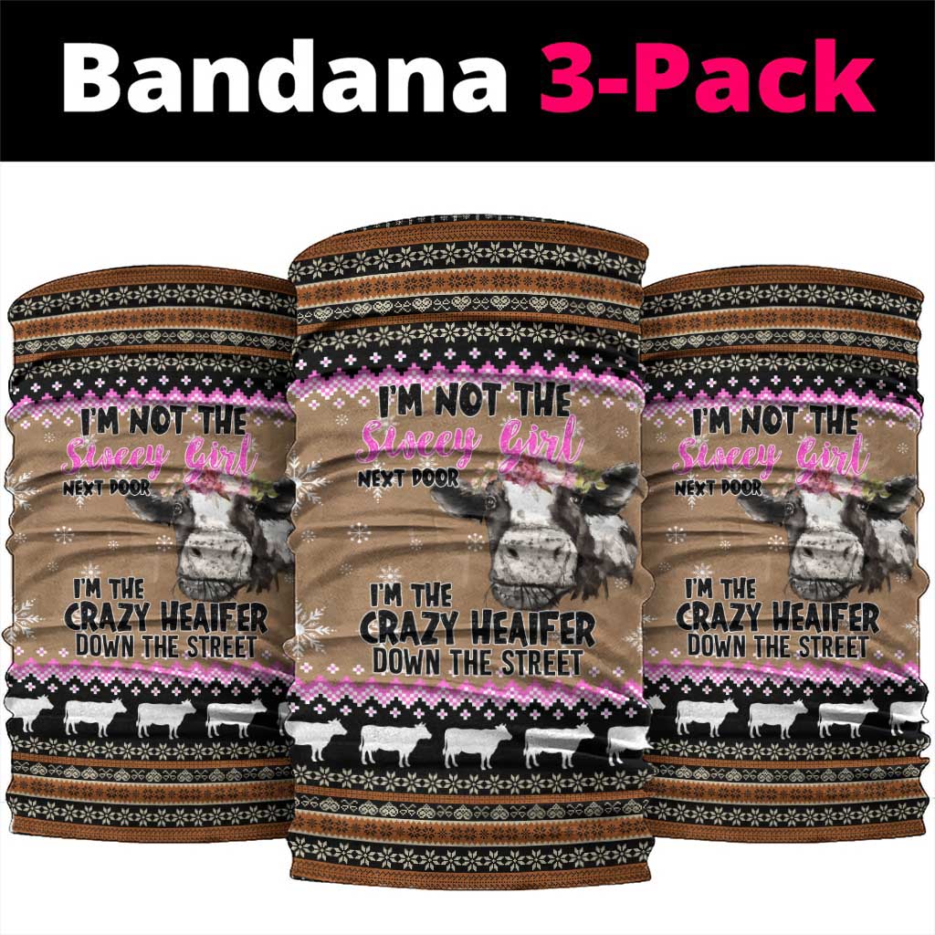 The Crazy Heifer Christmas Neck Gaiter Xmas Holiday Patterns - Wonder Print Shop