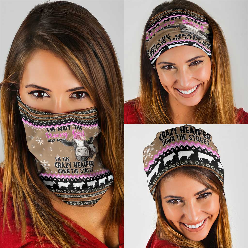 The Crazy Heifer Christmas Neck Gaiter Xmas Holiday Patterns - Wonder Print Shop