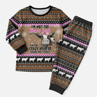 The Crazy Heifer Christmas Pajama Set Xmas Holiday Patterns - Wonder Print Shop