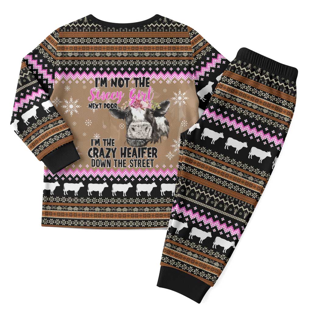 The Crazy Heifer Christmas Pajama Set Xmas Holiday Patterns - Wonder Print Shop