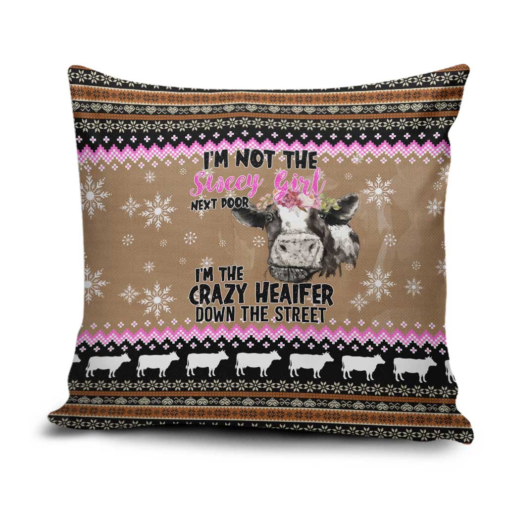The Crazy Heifer Christmas Pillow Cover Xmas Holiday Patterns - Wonder Print Shop