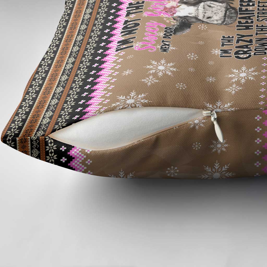 The Crazy Heifer Christmas Pillow Cover Xmas Holiday Patterns - Wonder Print Shop
