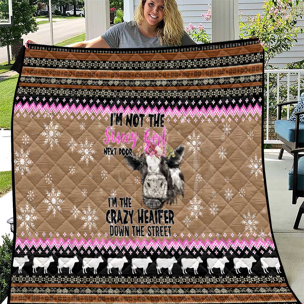 The Crazy Heifer Christmas Quilt Xmas Holiday Patterns - Wonder Print Shop