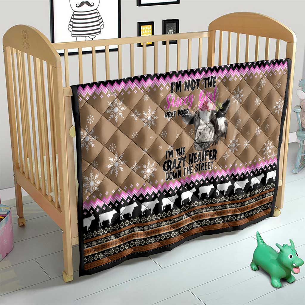 The Crazy Heifer Christmas Quilt Xmas Holiday Patterns - Wonder Print Shop