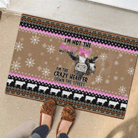 The Crazy Heifer Christmas Rubber Doormat Xmas Holiday Patterns - Wonder Print Shop