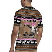 The Crazy Heifer Christmas Rugby Jersey Xmas Holiday Patterns - Wonder Print Shop