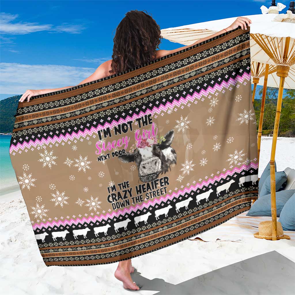 The Crazy Heifer Christmas Sarong Xmas Holiday Patterns - Wonder Print Shop