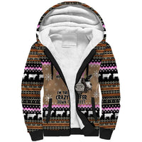 The Crazy Heifer Christmas Sherpa Hoodie Xmas Holiday Patterns - Wonder Print Shop