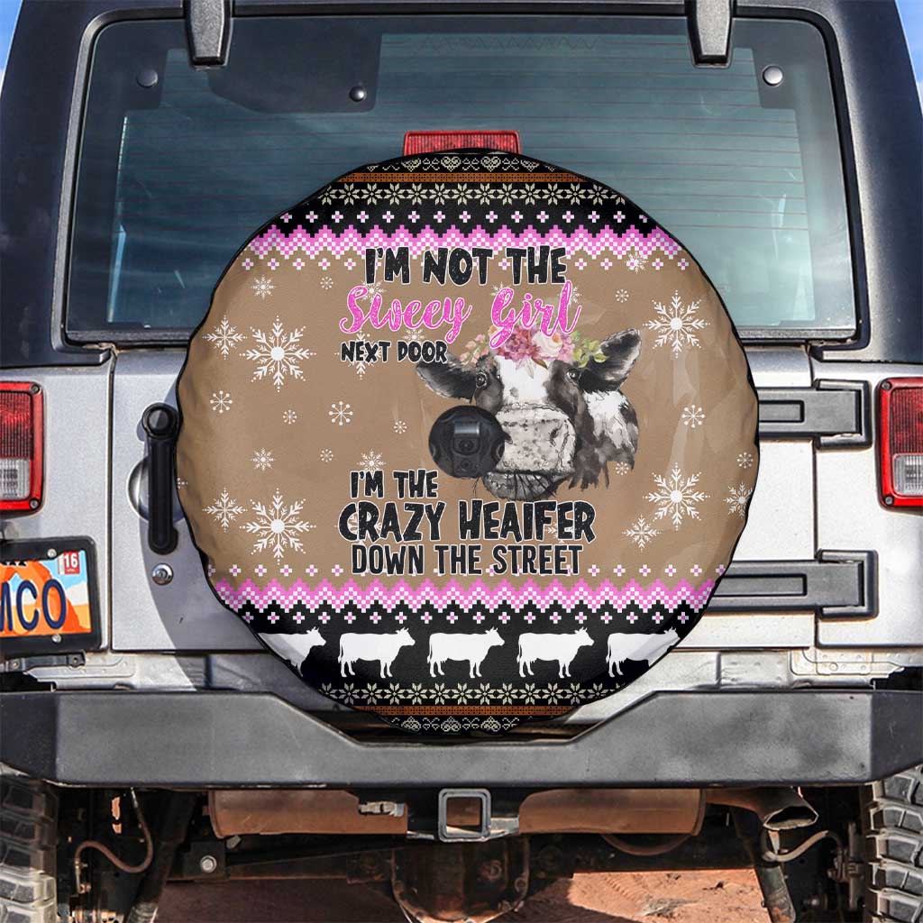 The Crazy Heifer Christmas Spare Tire Cover Xmas Holiday Patterns - Wonder Print Shop