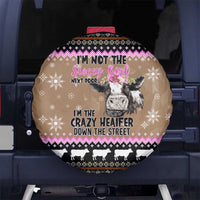 The Crazy Heifer Christmas Spare Tire Cover Xmas Holiday Patterns - Wonder Print Shop