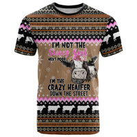 The Crazy Heifer Christmas T Shirt Xmas Holiday Patterns - Wonder Print Shop