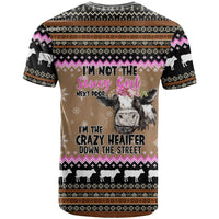 The Crazy Heifer Christmas T Shirt Xmas Holiday Patterns - Wonder Print Shop