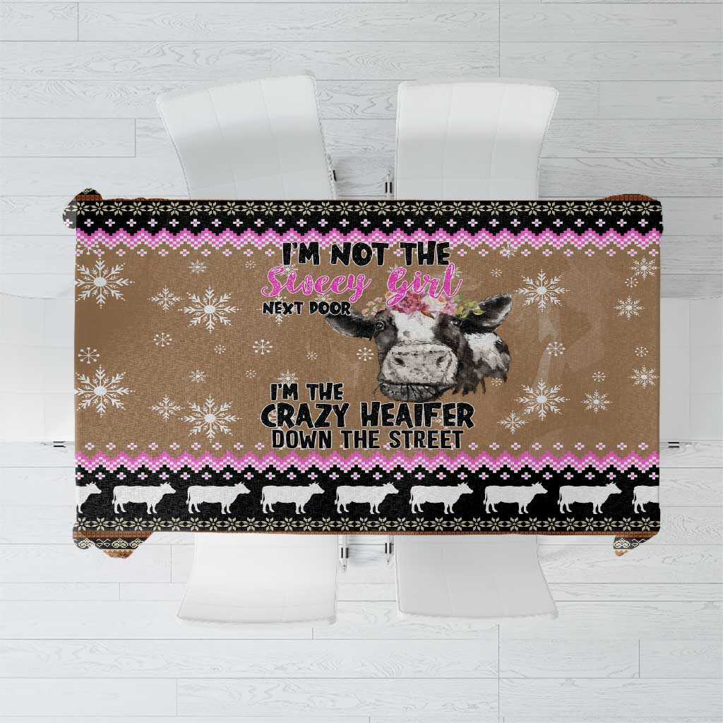 The Crazy Heifer Christmas Tablecloth Xmas Holiday Patterns - Wonder Print Shop