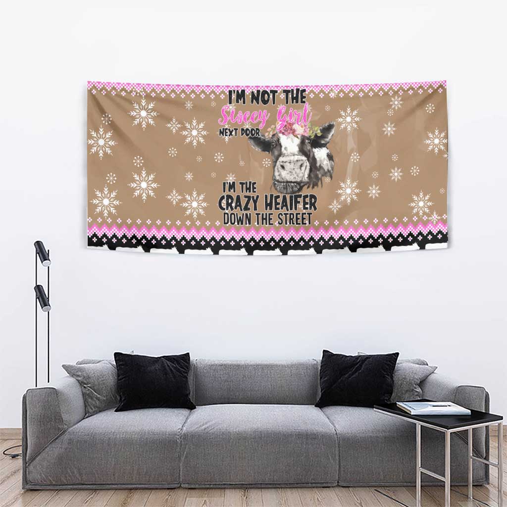 The Crazy Heifer Christmas Tapestry Xmas Holiday Patterns - Wonder Print Shop