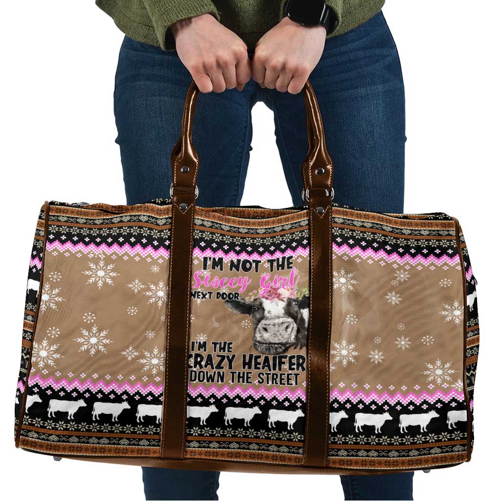 The Crazy Heifer Christmas Travel Bag Xmas Holiday Patterns - Wonder Print Shop