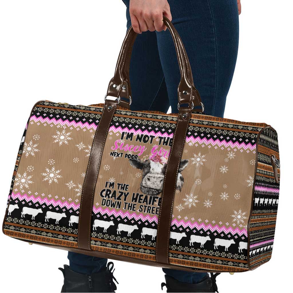 The Crazy Heifer Christmas Travel Bag Xmas Holiday Patterns - Wonder Print Shop