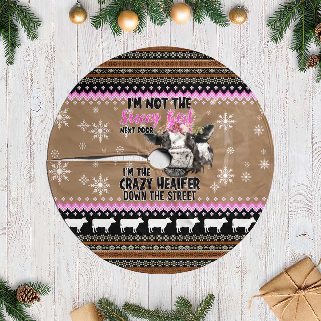 The Crazy Heifer Christmas Tree Skirt Xmas Holiday Patterns - Wonder Print Shop