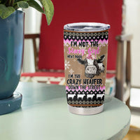 The Crazy Heifer Christmas Tumbler Cup Xmas Holiday Patterns - Wonder Print Shop