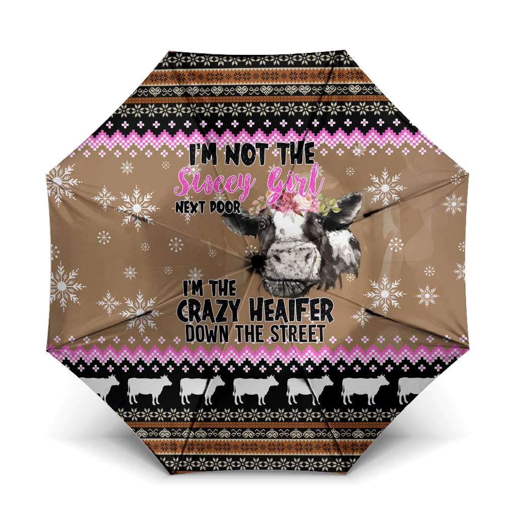 The Crazy Heifer Christmas Umbrella Xmas Holiday Patterns - Wonder Print Shop