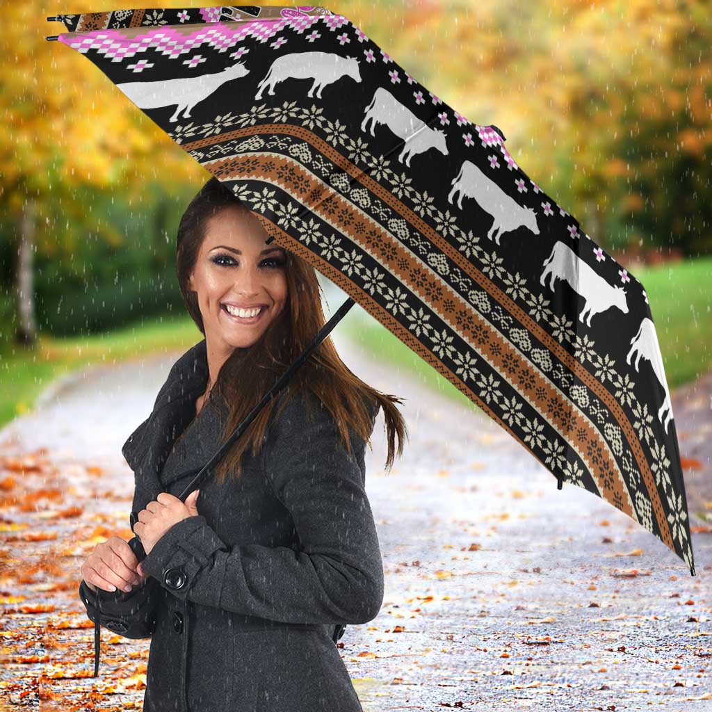 The Crazy Heifer Christmas Umbrella Xmas Holiday Patterns - Wonder Print Shop