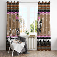 The Crazy Heifer Christmas Window Curtain Xmas Holiday Patterns - Wonder Print Shop