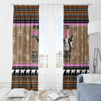 The Crazy Heifer Christmas Window Curtain Xmas Holiday Patterns - Wonder Print Shop