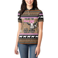 The Crazy Heifer Christmas Women Polo Shirt Xmas Holiday Patterns - Wonder Print Shop