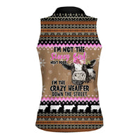The Crazy Heifer Christmas Women Sleeveless Polo Shirt Xmas Holiday Patterns - Wonder Print Shop