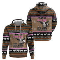 The Crazy Heifer Christmas Zip Hoodie Xmas Holiday Patterns - Wonder Print Shop