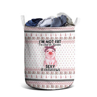 Pig Overflows Christmas Laundry Basket Xmas Holiday Patterns - Wonder Print Shop