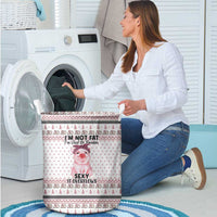 Pig Overflows Christmas Laundry Basket Xmas Holiday Patterns - Wonder Print Shop