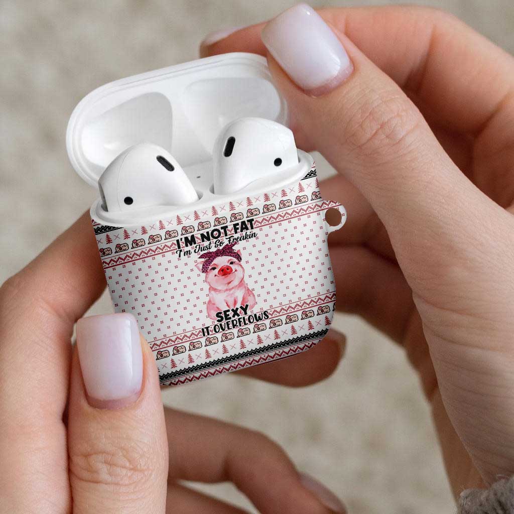 Pig Overflows Christmas AirPods Case Xmas Holiday Patterns - Wonder Print Shop