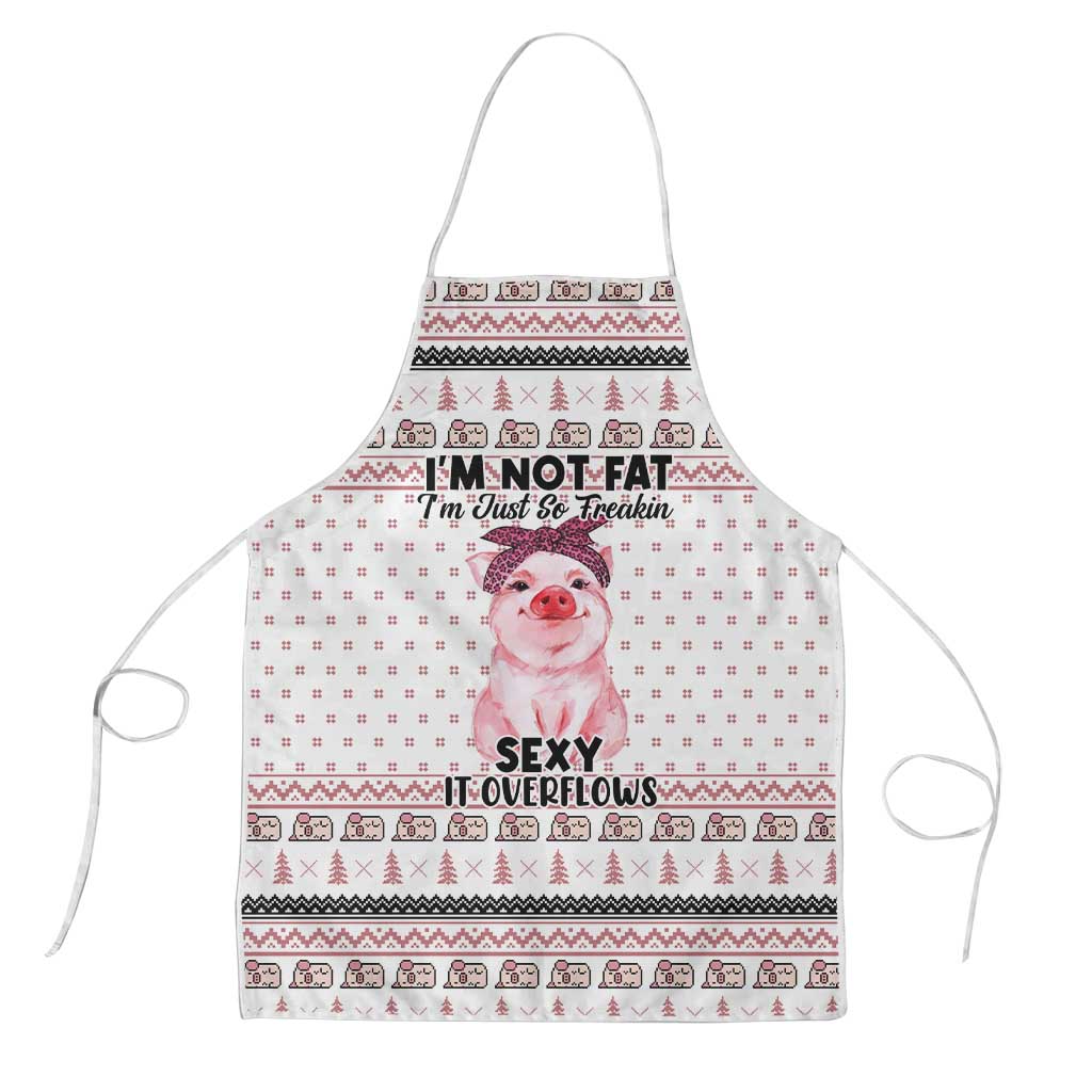 Pig Overflows Christmas Apron Xmas Holiday Patterns - Wonder Print Shop