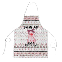 Pig Overflows Christmas Apron Xmas Holiday Patterns - Wonder Print Shop