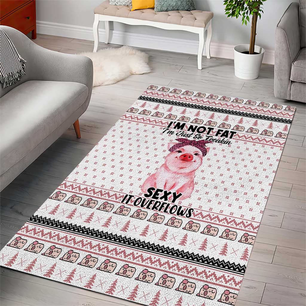 Pig Overflows Christmas Area Rug Xmas Holiday Patterns - Wonder Print Shop