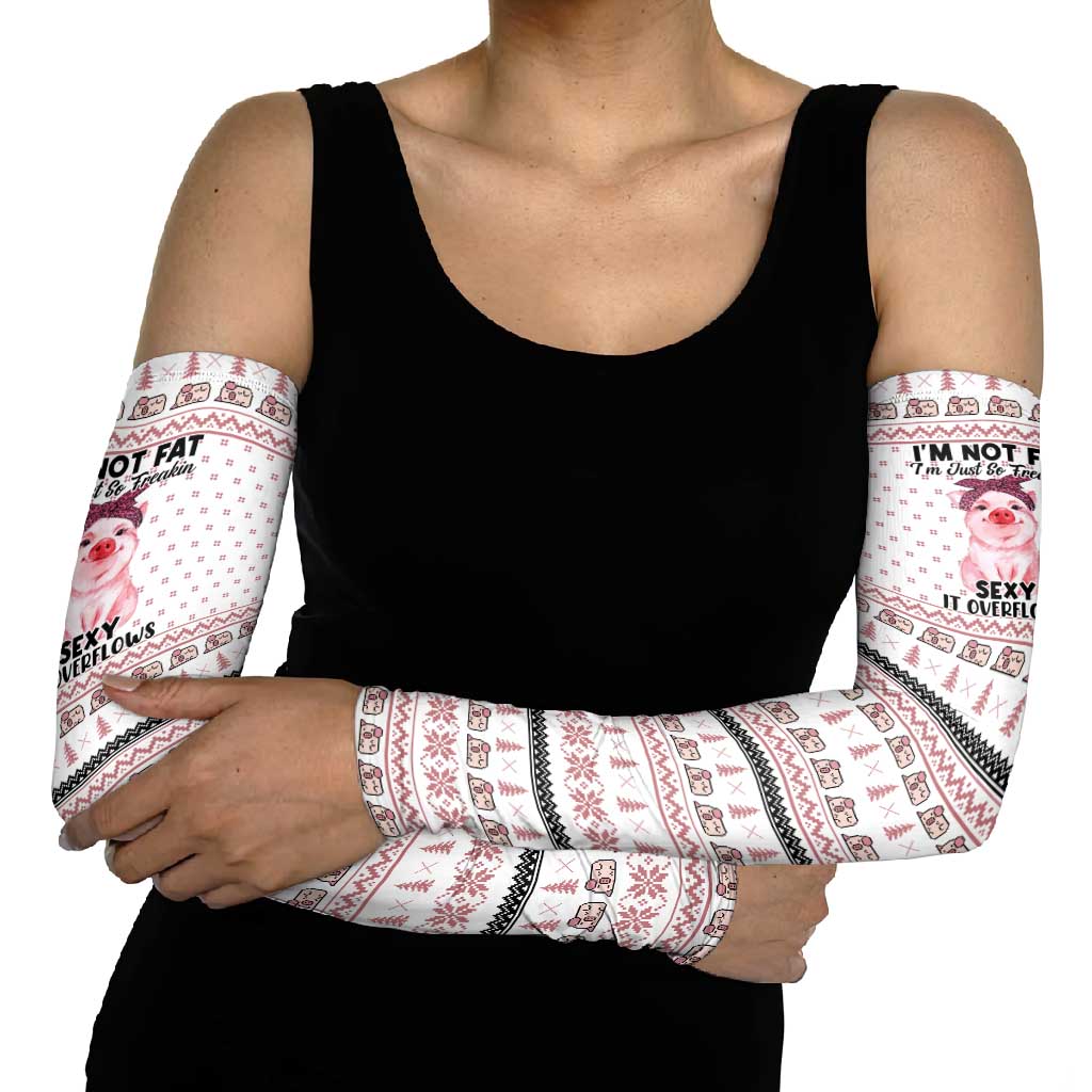 Pig Overflows Christmas Arm Sleeves Xmas Holiday Patterns - Wonder Print Shop