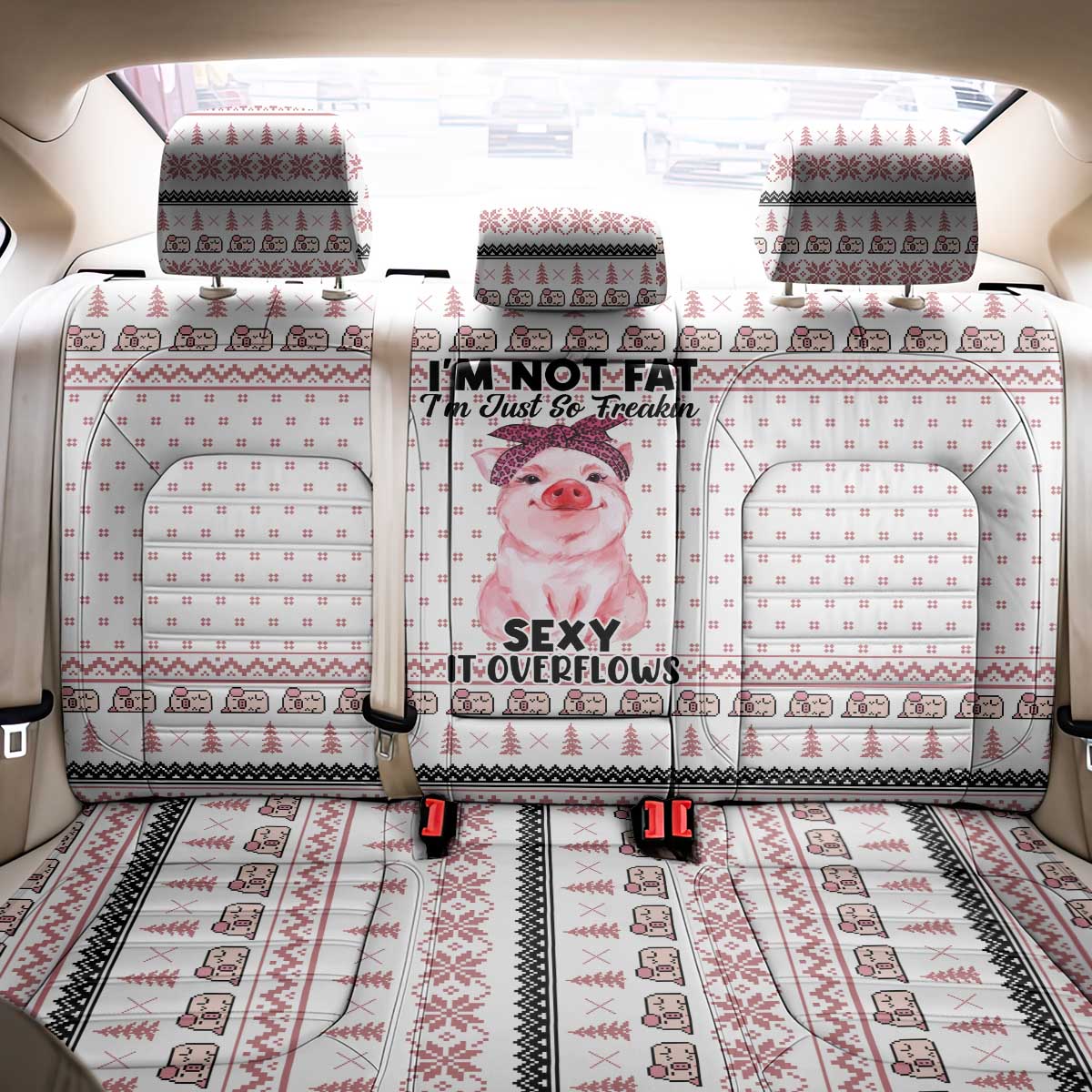 Pig Overflows Christmas Back Car Seat Cover Xmas Holiday Patterns - Wonder Print Shop