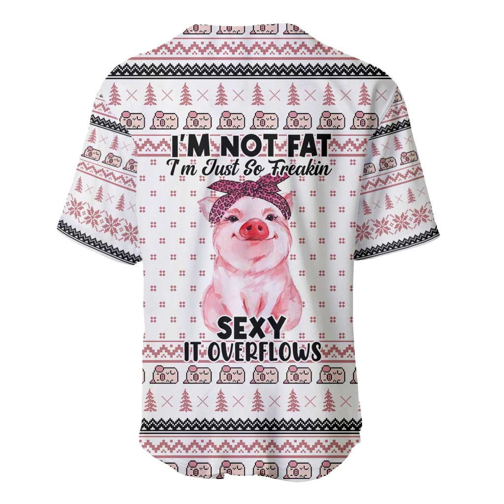 Pig Overflows Christmas Baseball Jersey Xmas Holiday Patterns - Wonder Print Shop