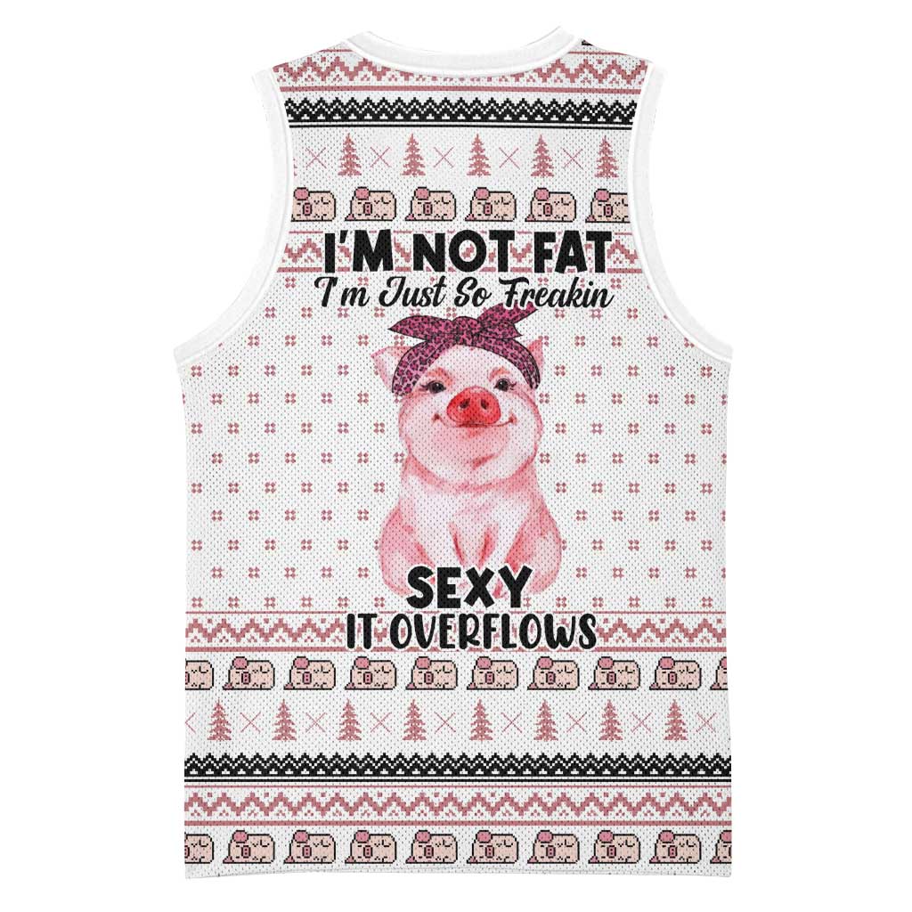 Pig Overflows Christmas Basketball Jersey Xmas Holiday Patterns - Wonder Print Shop