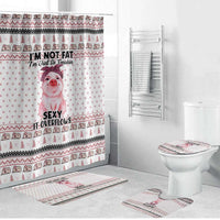 Pig Overflows Christmas Bathroom Set Xmas Holiday Patterns - Wonder Print Shop