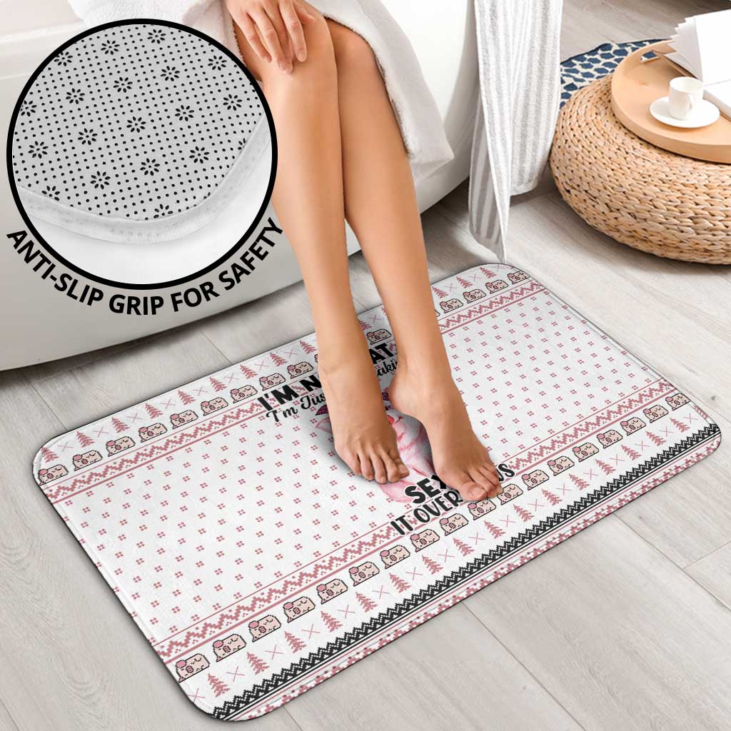 Pig Overflows Christmas Bathroom Set Xmas Holiday Patterns - Wonder Print Shop