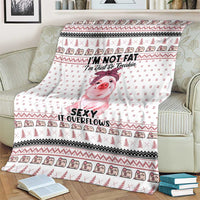 Pig Overflows Christmas Blanket Xmas Holiday Patterns - undefined