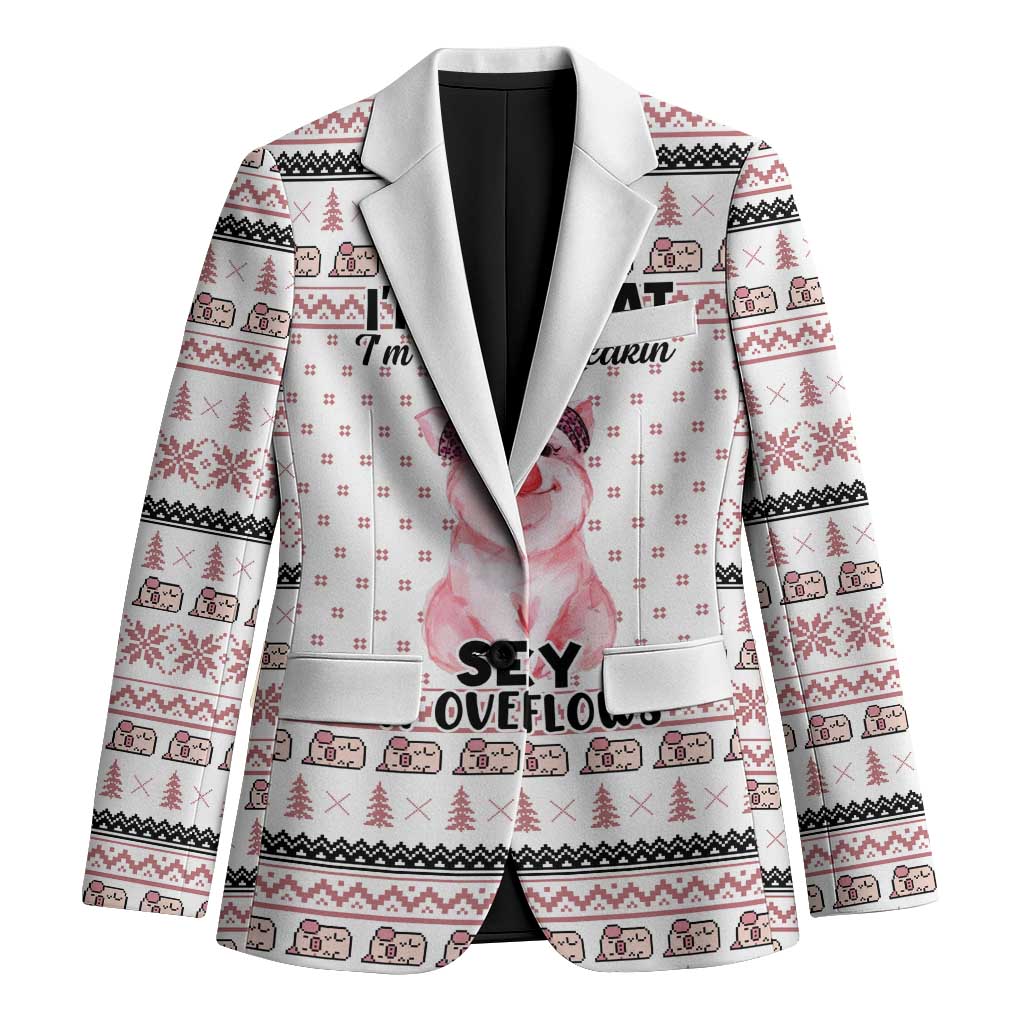 Pig Overflows Christmas Blazer Xmas Holiday Patterns - Wonder Print Shop