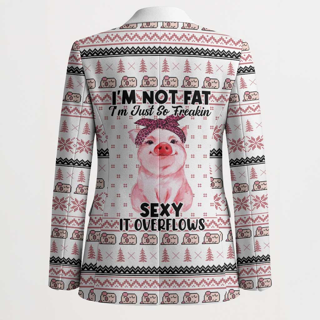 Pig Overflows Christmas Blazer Xmas Holiday Patterns - Wonder Print Shop