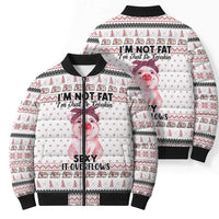 Pig Overflows Christmas Bomber Puffer Jacket Xmas Holiday Patterns - Wonder Print Shop