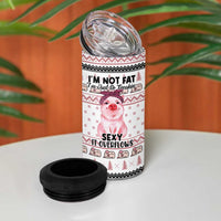 Pig Overflows Christmas 4 in 1 Can Cooler Tumbler Xmas Holiday Patterns - Wonder Print Shop