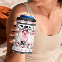 Pig Overflows Christmas 4 in 1 Can Cooler Tumbler Xmas Holiday Patterns - Wonder Print Shop