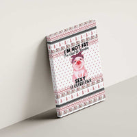 Pig Overflows Christmas Canvas Wall Art Xmas Holiday Patterns - Wonder Print Shop